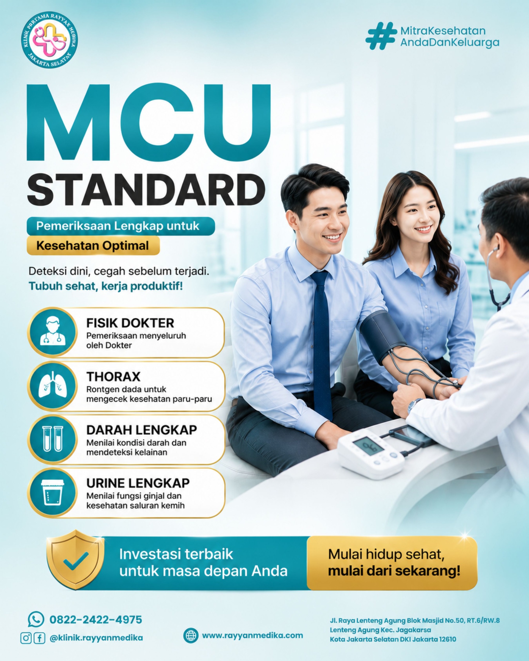 Paket MCU Karyawan Jakarta Selatan | Lab Klinik Rayyan Medika